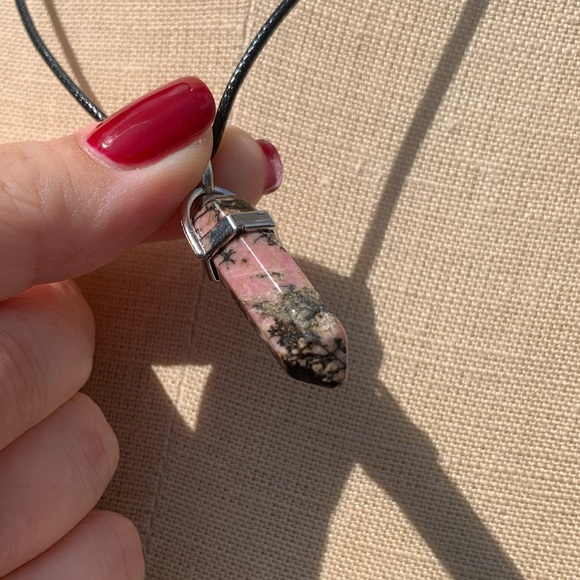 Handmade Genuine Stone Dagger Charm Amulet Necklace - Picture 8 of 14